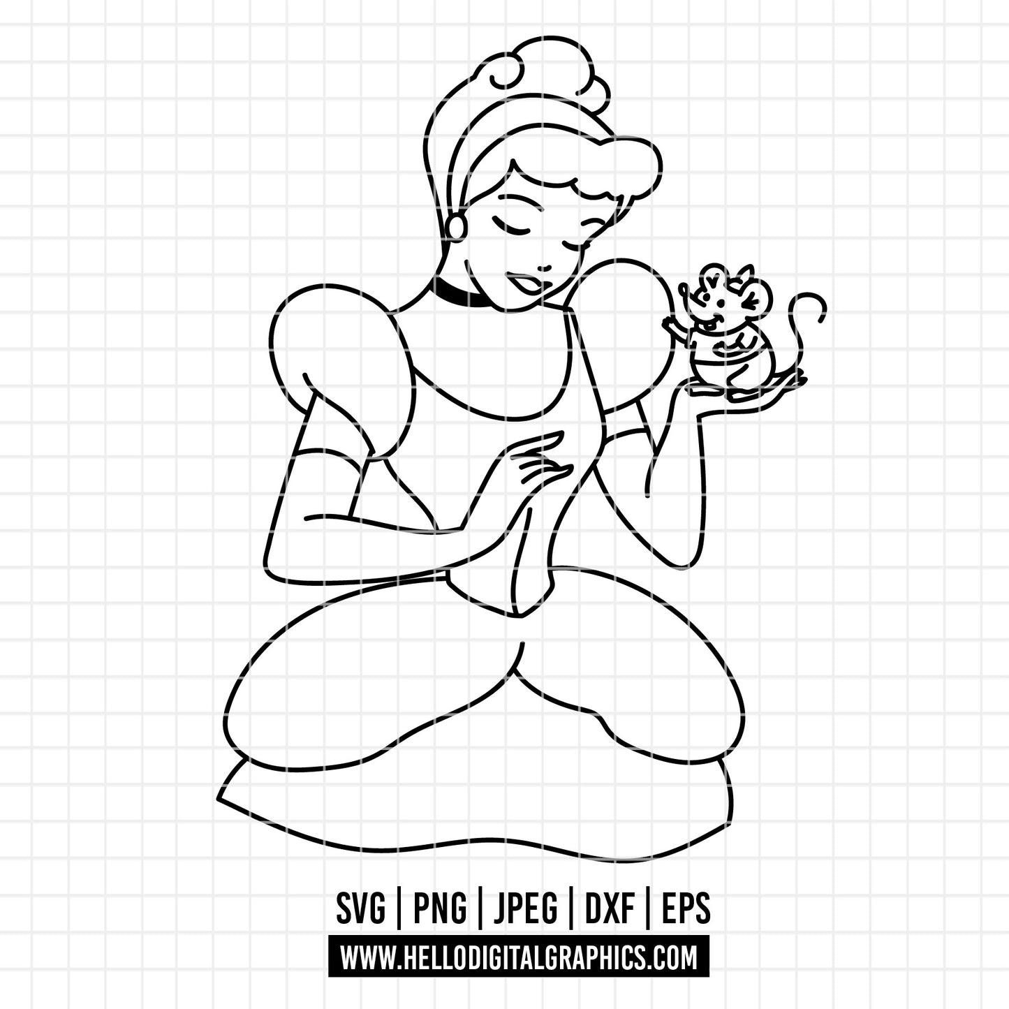 COD3965 - Cinderella svg, Princess svg, Princess for Cricut Silhouette, Tumbler svg, disney svg