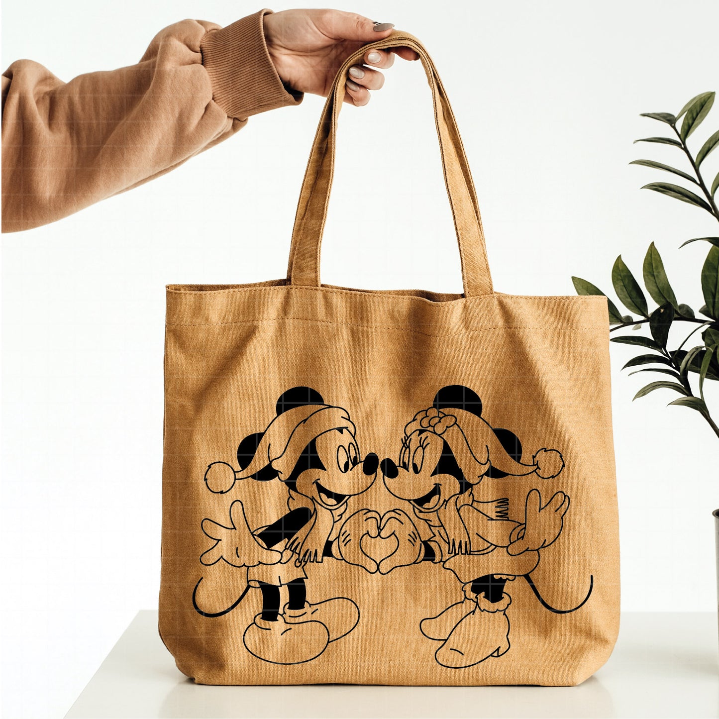 COD3977 - Mickey and minnie christmas svg, Disney svg, mickey svg, minnie svg, Silhouette, Cricut