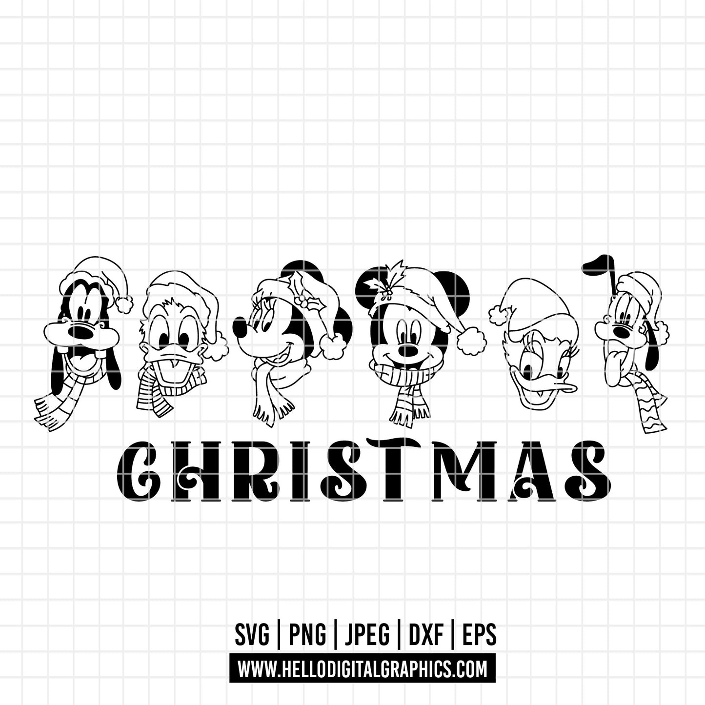 COD3979 - Minnie and daisy christmas svg, Disney svg, mickey svg, minnie svg, Silhouette, Cricut