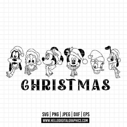 COD3979 - Minnie and daisy christmas svg, Disney svg, mickey svg, minnie svg, Silhouette, Cricut