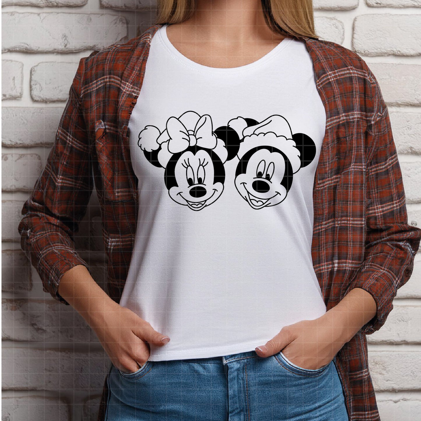 COD3980 - Minnie and mickey christmas svg, Disney svg, mickey svg, minnie svg, Silhouette, Cricut