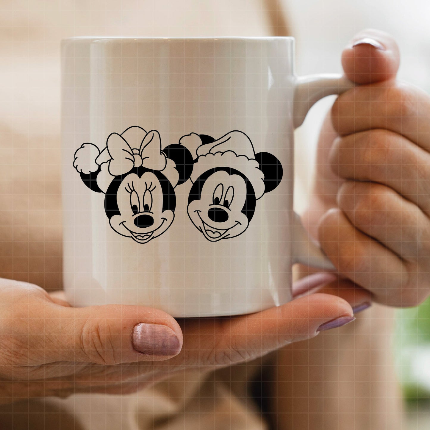 COD3980 - Minnie and mickey christmas svg, Disney svg, mickey svg, minnie svg, Silhouette, Cricut