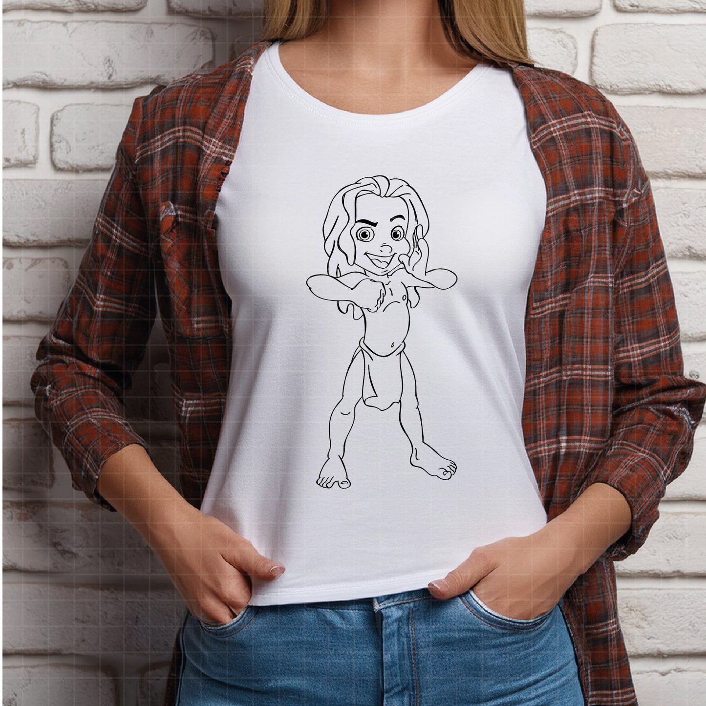 COD3985 - Tarzan svg, Disney svg, Magical svg, Tarzan and jane sketch svg, dtf, sublimation