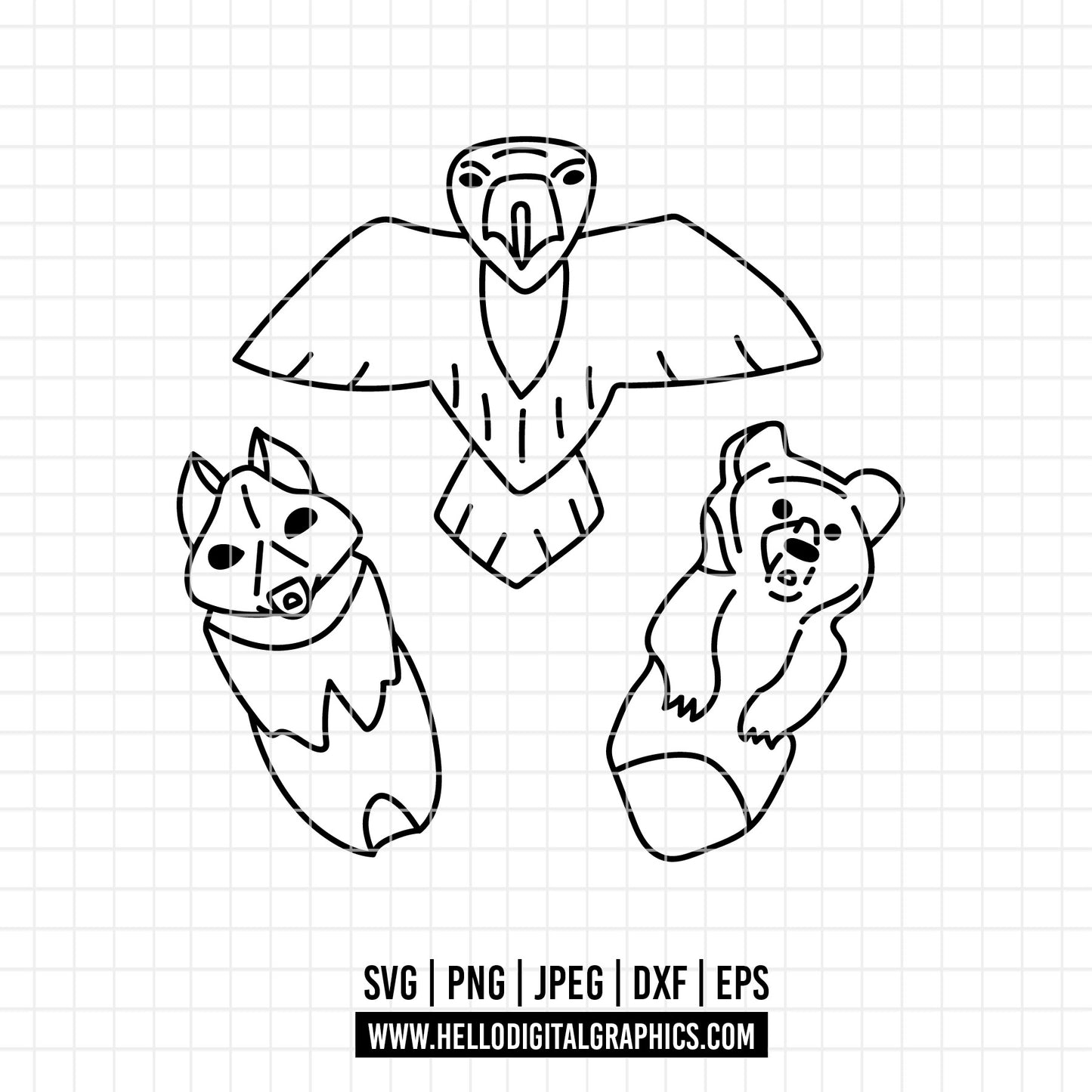 COD3987 - Disney Brother Bear Kenai Koda Paw Silhouette, Holiday Trip Unisex T-shirt, Sweatshirt, Family Birthday Gift Adult Kid Toddler Tee