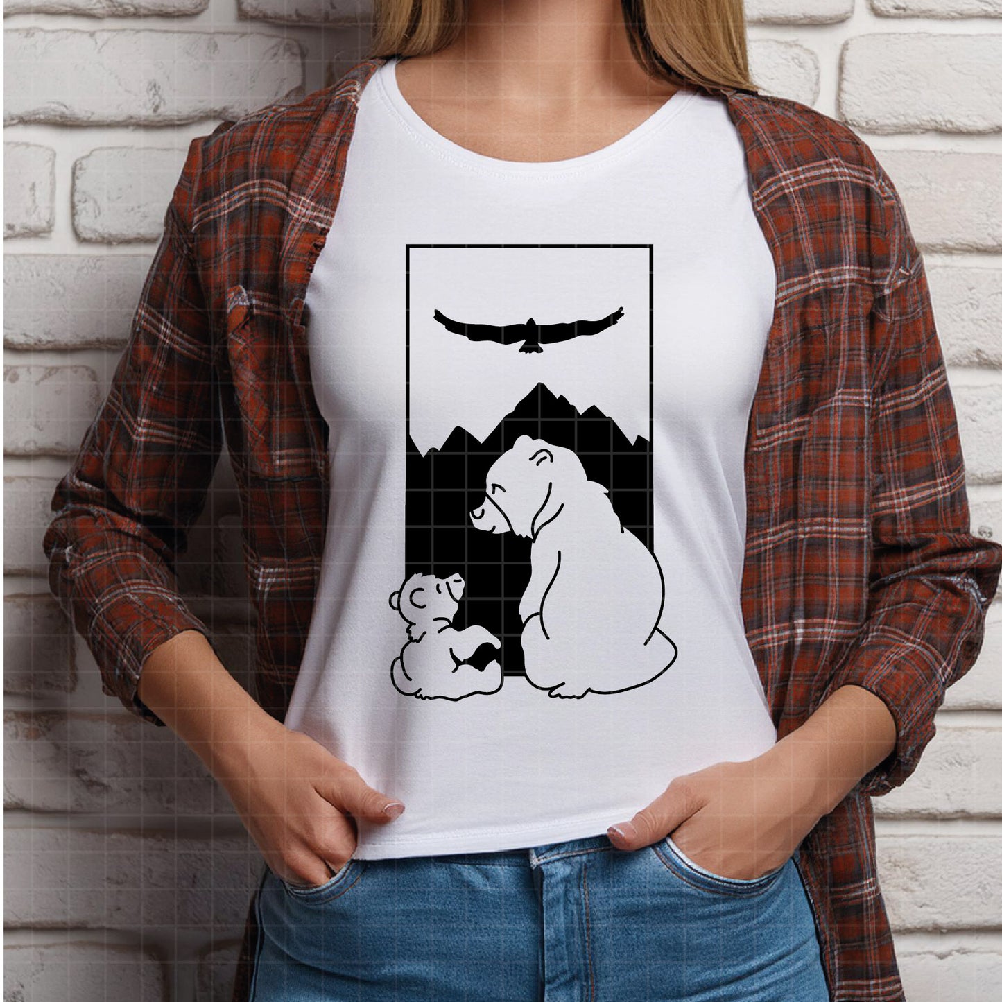 COD3989 - Disney Brother Bear Kenai Koda Paw Silhouette, Holiday Trip Unisex T-shirt, Sweatshirt