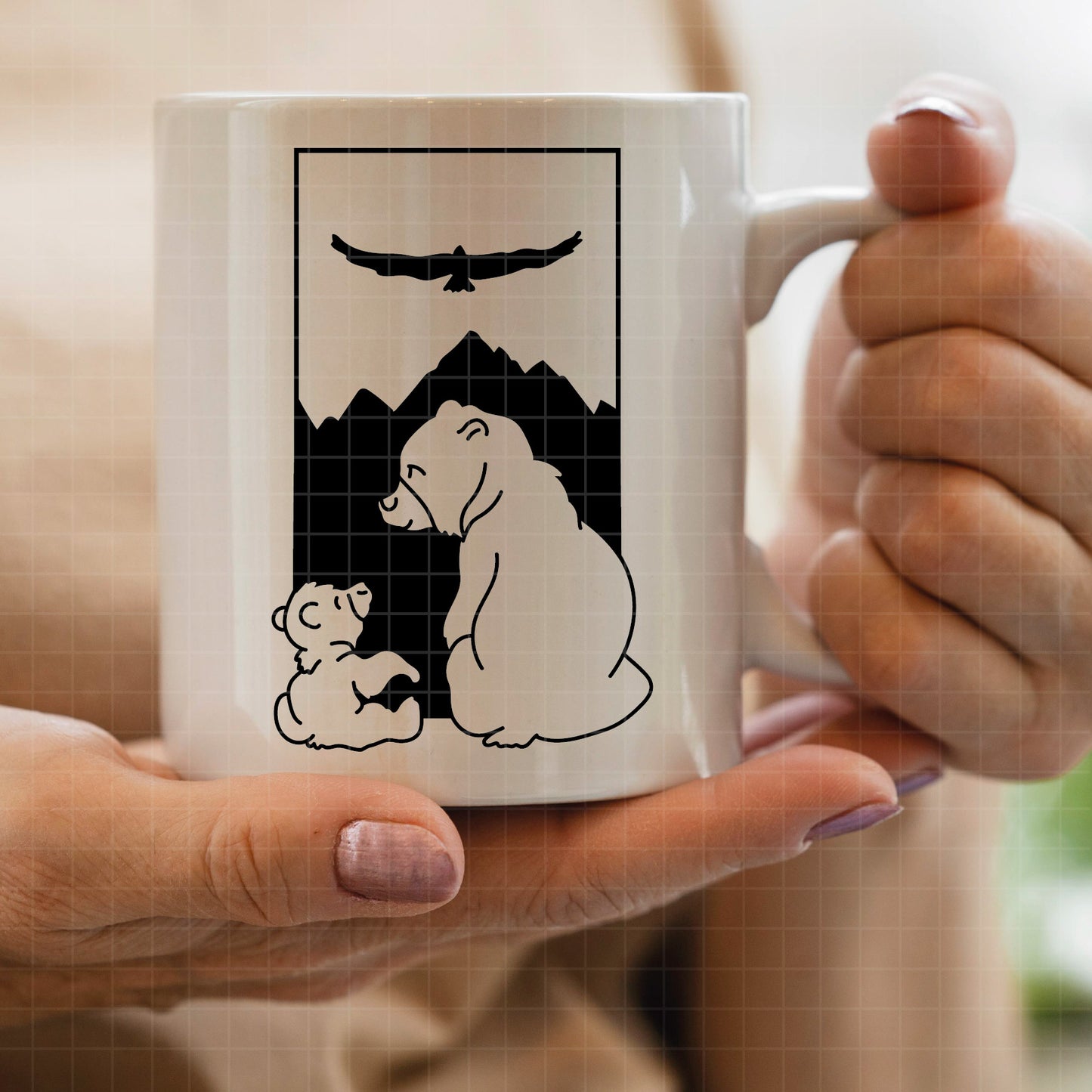 COD3989 - Disney Brother Bear Kenai Koda Paw Silhouette, Holiday Trip Unisex T-shirt, Sweatshirt