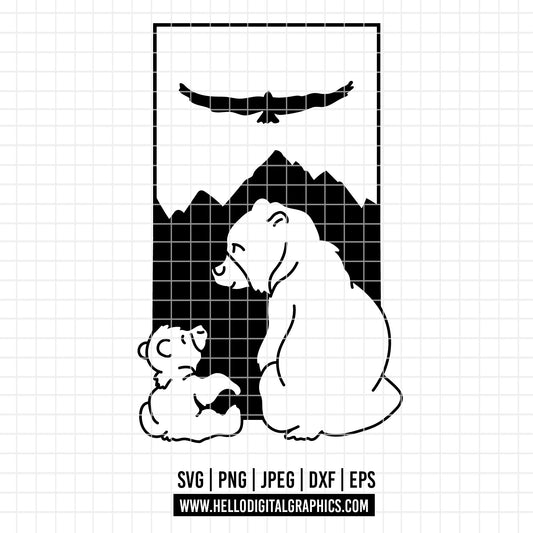 COD3989 - Disney Brother Bear Kenai Koda Paw Silhouette, Holiday Trip Unisex T-shirt, Sweatshirt