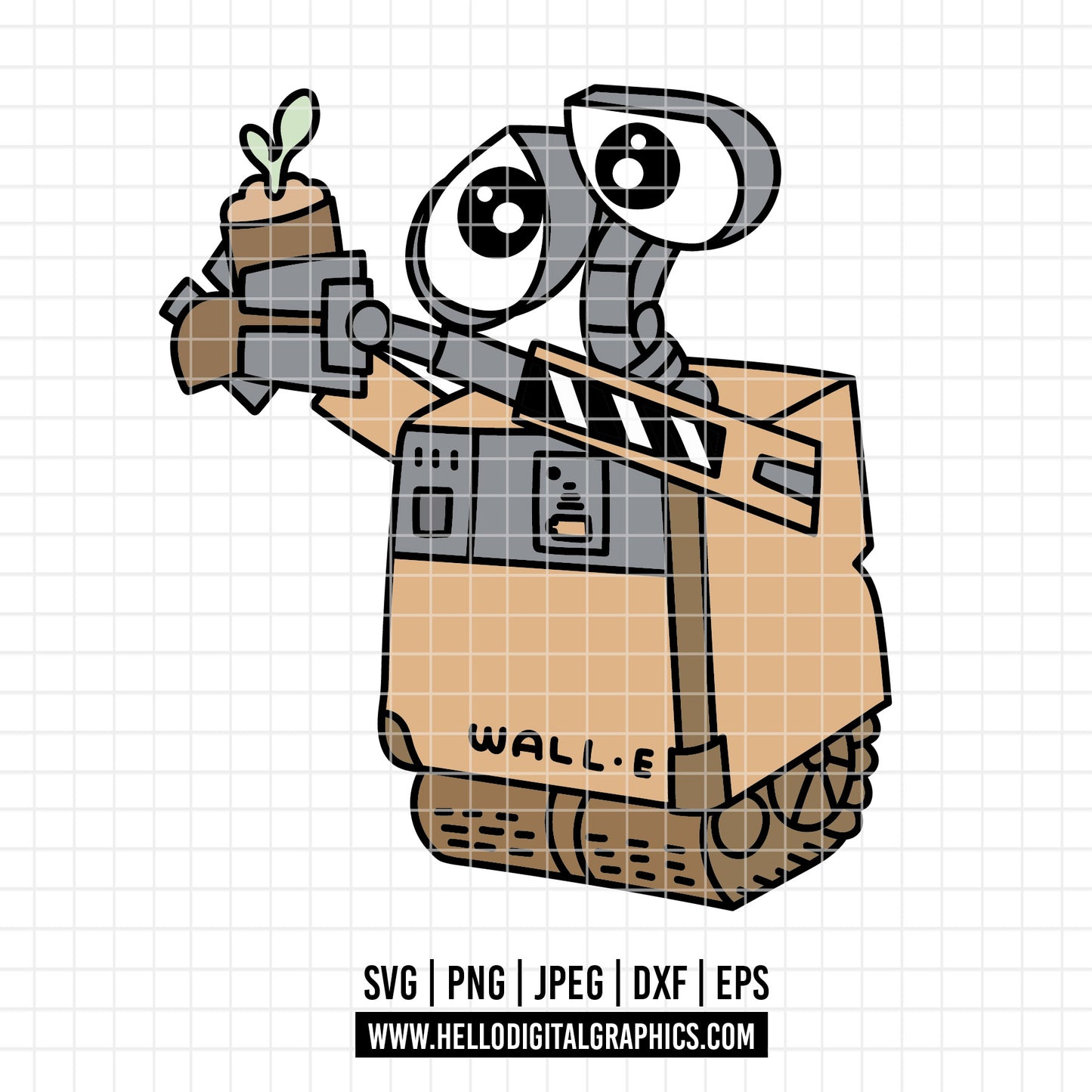 COD4000 - Wall e svg, Wall-e png, Disney svg, walle lineart clipart, wall e dtf, walle silhouette
