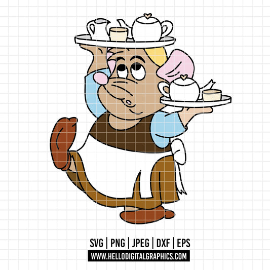COD4002 - Cinderella svg, Gus gus svg, Princess svg, Princess for Cricut Silhouette