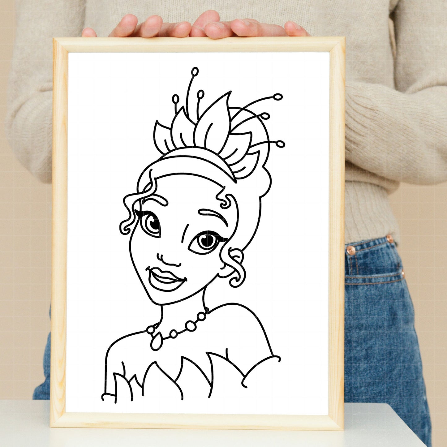COD4008 - The frog and the Princess svg, tiana svg, frog svg, Princess Tiana with Frog, cricut silhouette, Princess svg, Disney svg