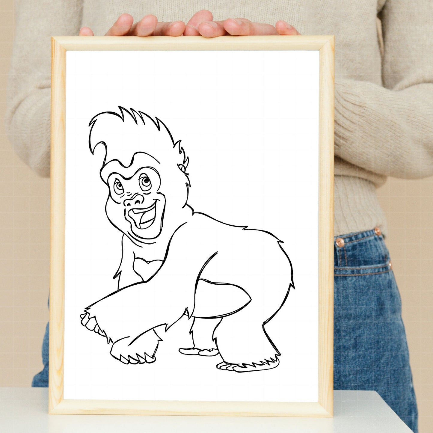 COD4019 - Tarzan svg, Disney svg, Magical svg, Tarzan and jane sketch svg, dtf, sublimation