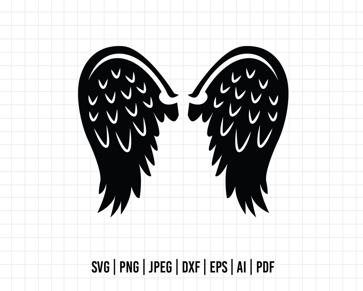 COD402- Angel Wings Svg Bundle, Angel Wings Clip Art, Wings Cut File F ...