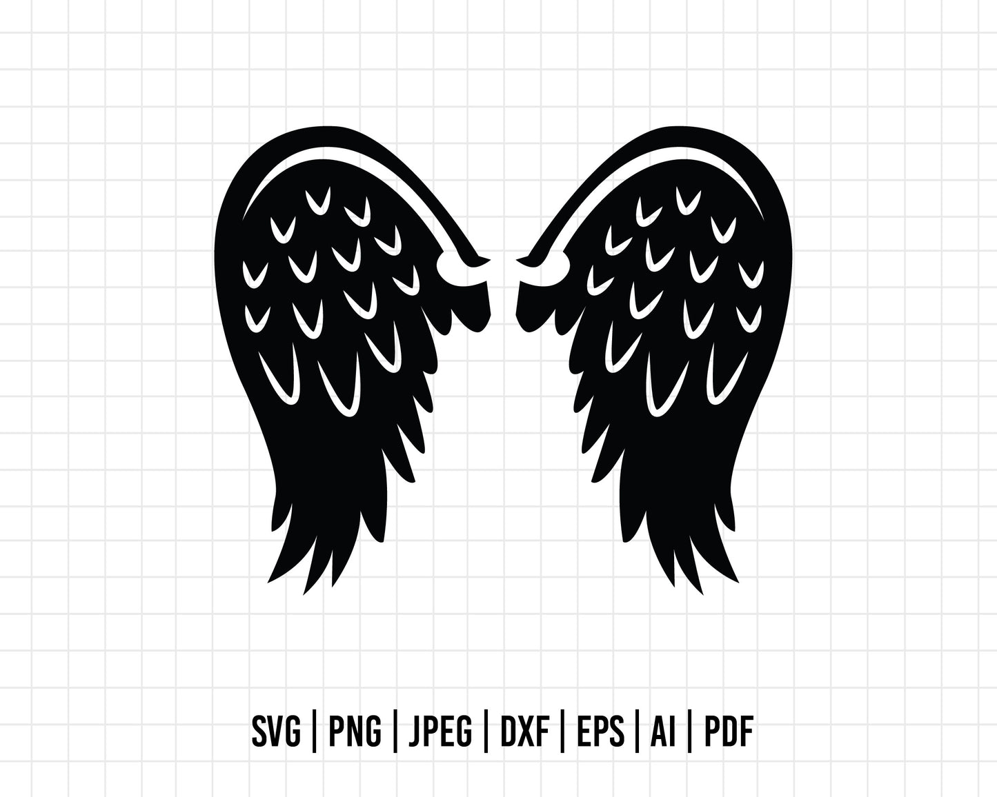 COD402- Angel Wings Svg Bundle, Angel Wings Clip Art, Wings Cut File For Silhouette, Angel Wings Bundle, Wings Svg Png