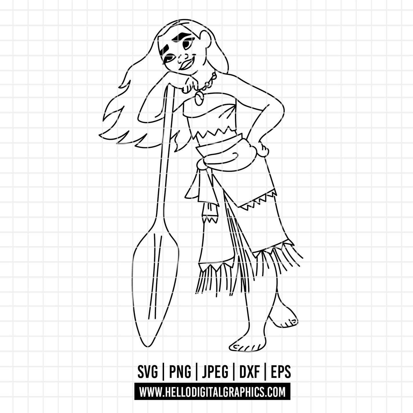 COD4026 - Moana  svg, Princess svg, Disney svg, outine svg, Cricut, Silhouette, dtf, moana sublimation