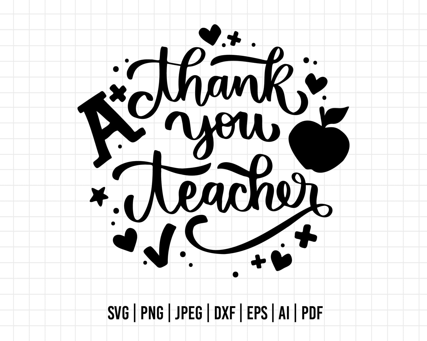 COD406- Thank you teacher svg, School svg, Best teacher ever svg, Senior Class of Graduates svg, Graduation Cap SVG