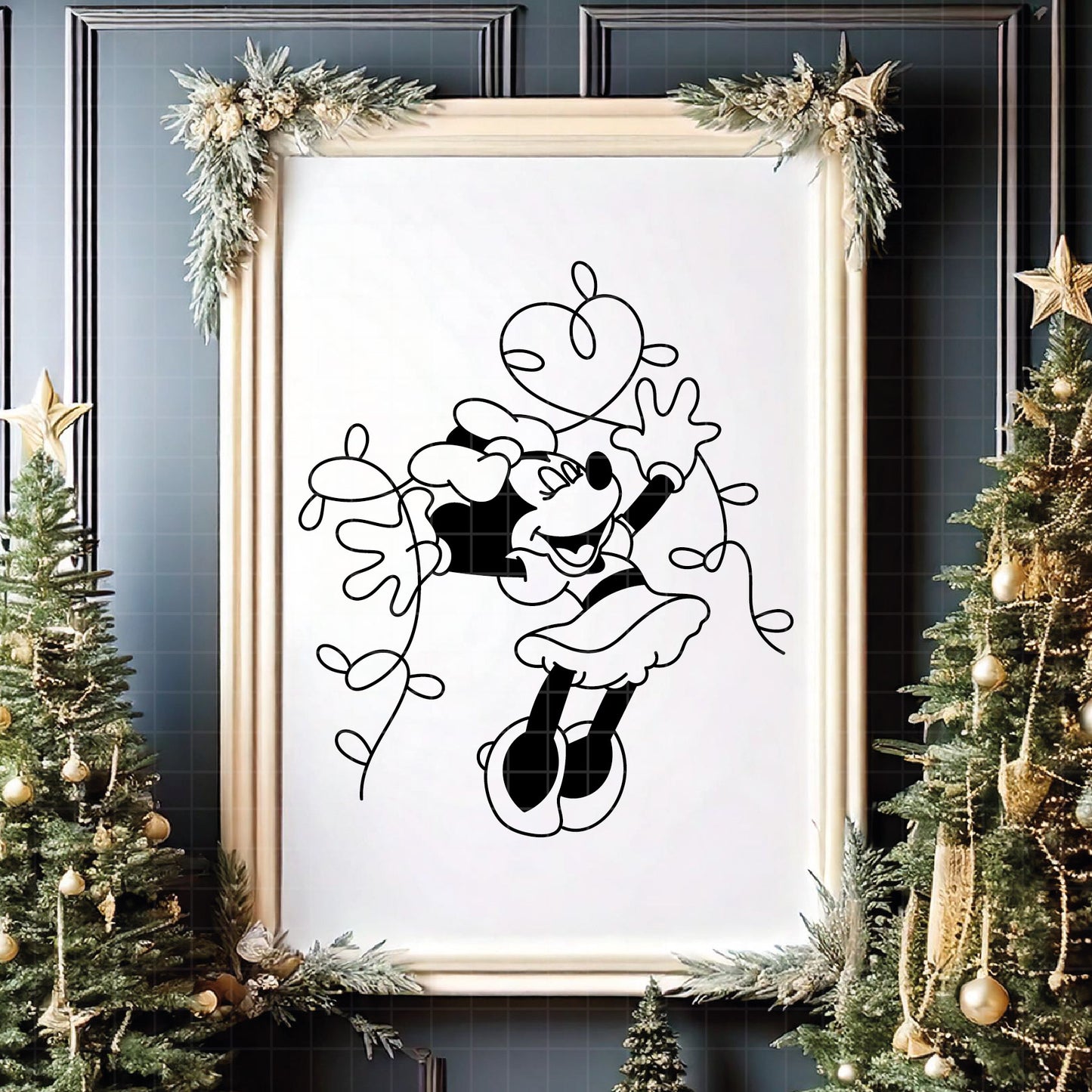COD4062 - Minnie christmas svg, Disney svg, mickey svg, minnie svg, Silhouette, Cricut