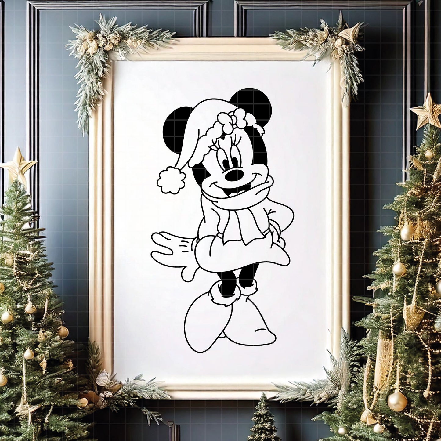 COD4063 - Minnie christmas svg, Disney svg, mickey svg, minnie svg, Silhouette, Cricut