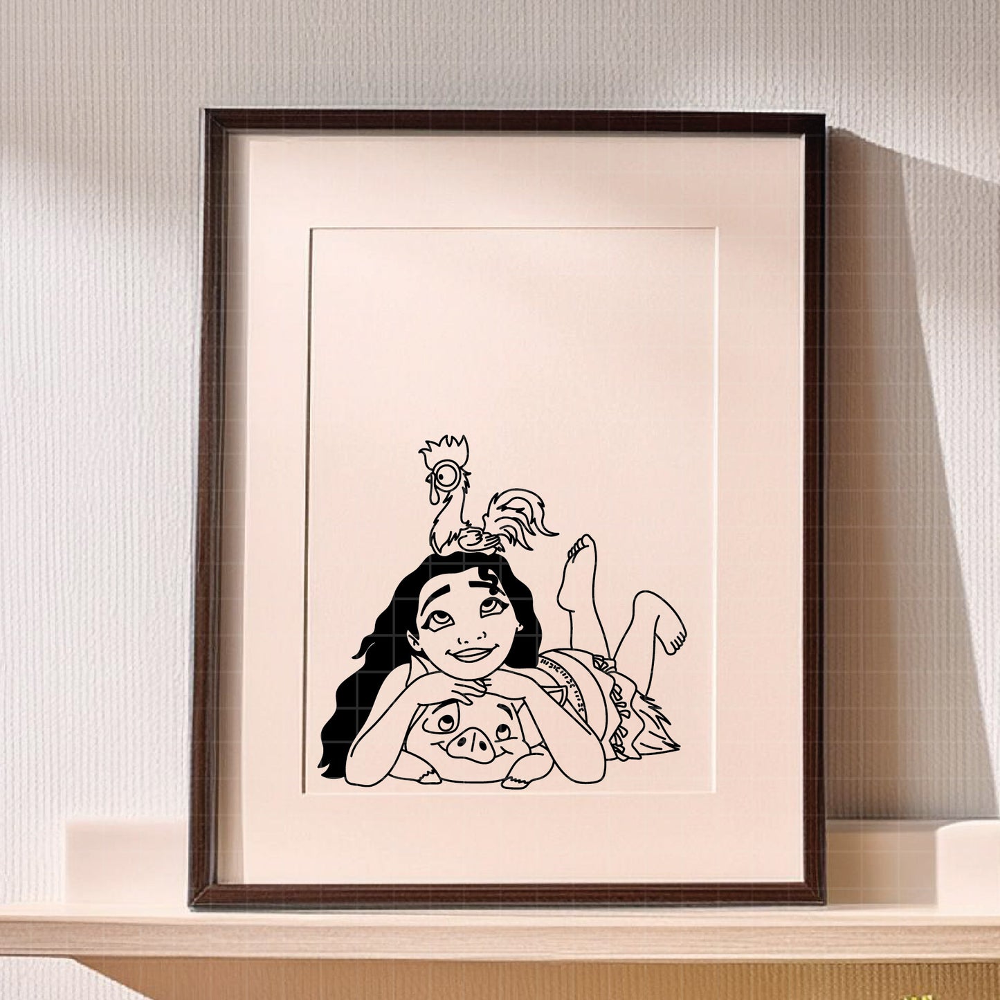 COD4066 - Moana  svg, Princess svg, Disney svg, outine svg, Cricut, Silhouette, dtf, moana sublimation