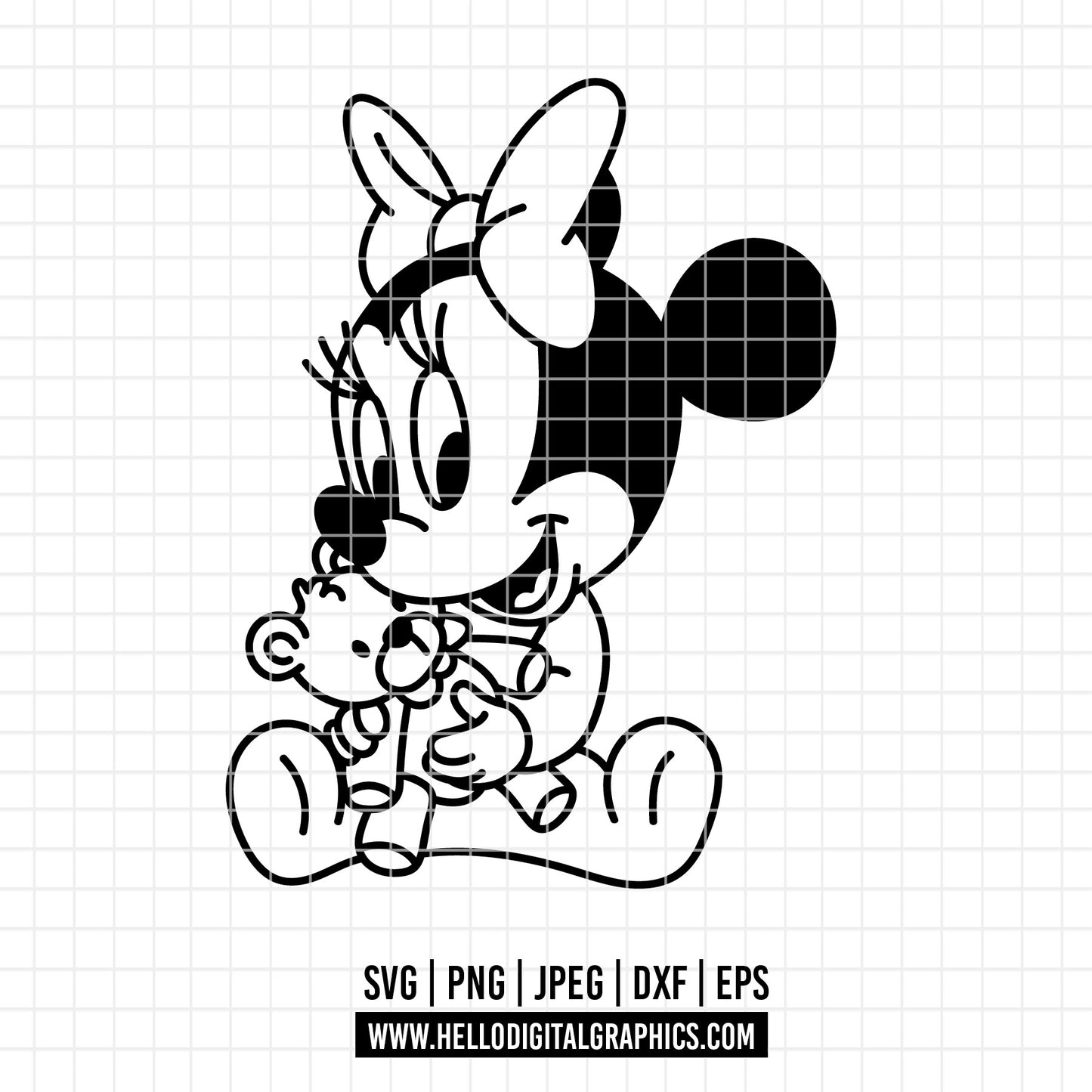 COD4075 - Minnie baby svg, Disney svg, disneyland t shirt svg, Disney svg