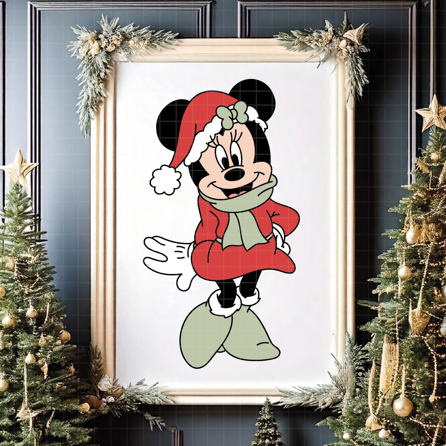 COD4076 - Minnie christmas svg, Disney svg, mickey svg, minnie svg, Silhouette, Cricut