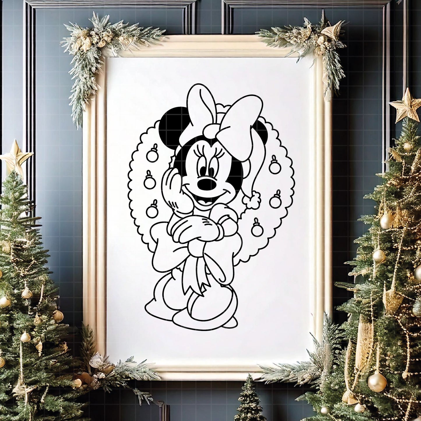 COD4077 - Minnie christmas svg, Disney svg, mickey svg, minnie svg, Silhouette, Cricut