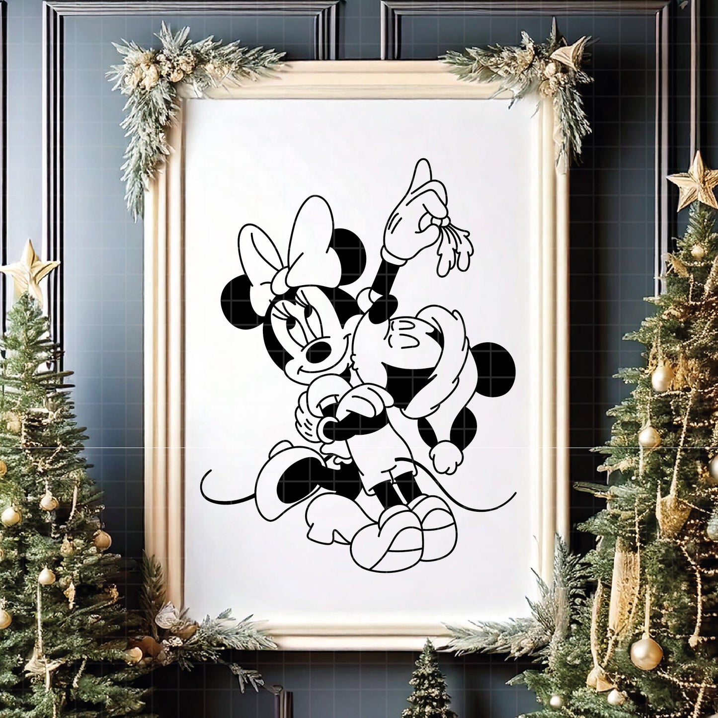 COD4078 - Minnie christmas svg, Disney svg, mickey svg, minnie svg, Silhouette, Cricut