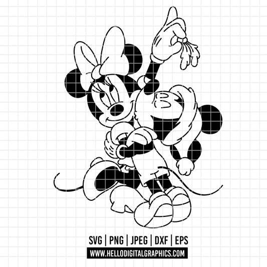 COD4078 - Minnie christmas svg, Disney svg, mickey svg, minnie svg, Silhouette, Cricut