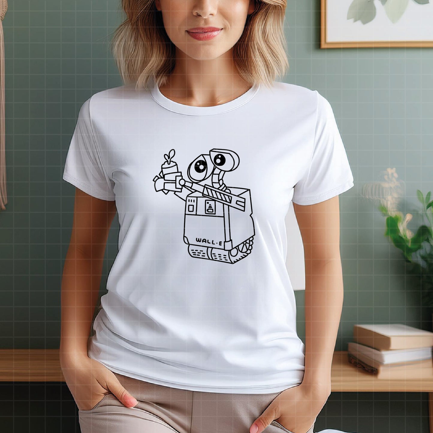 COD4104 - Wall e svg, Wall-e png, Disney svg, walle lineart clipart, wall e dtf, walle silhouette