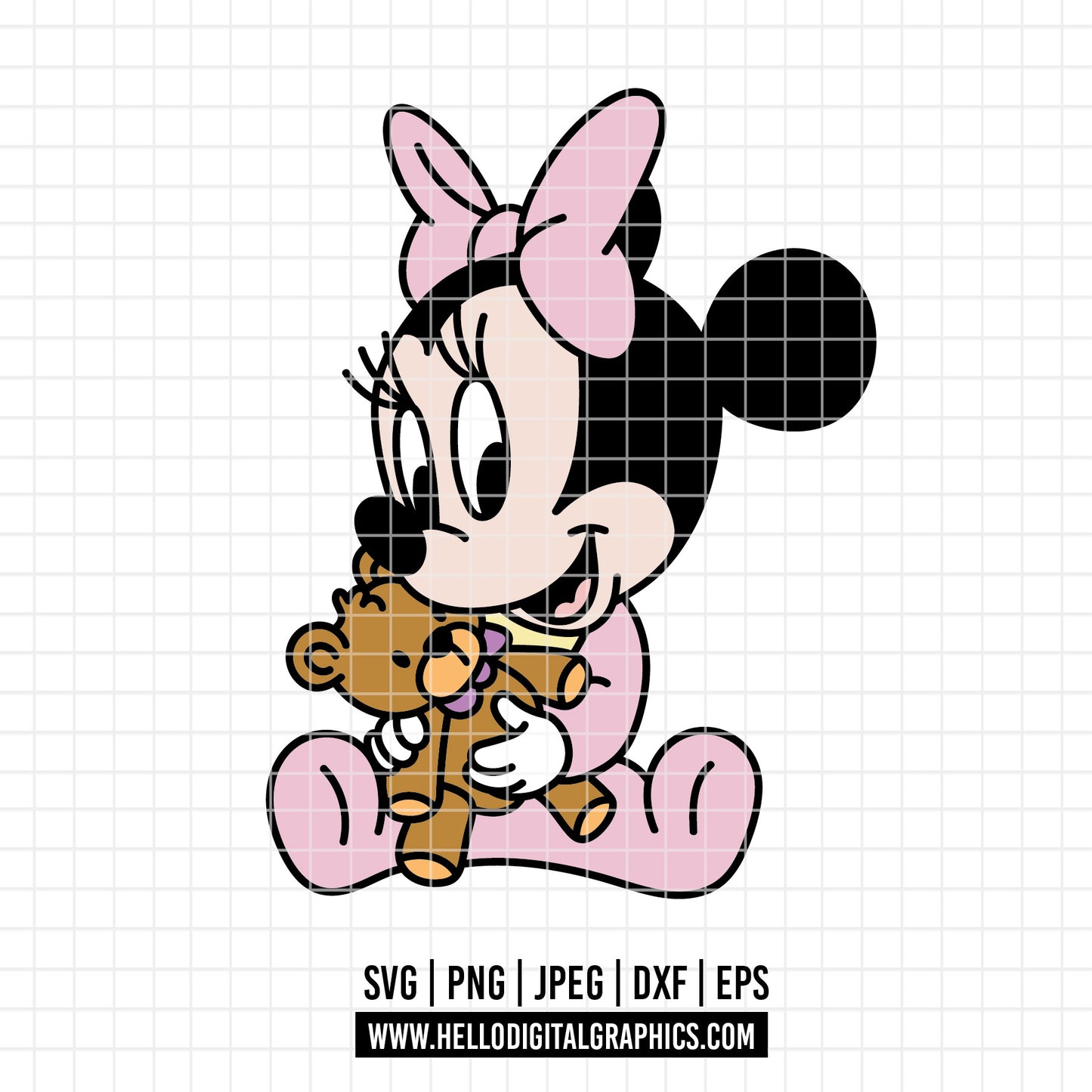 COD4110 - Minnie baby svg, Disney svg, disneyland t shirt svg, Disney svg