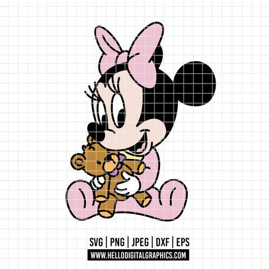 COD4110 - Minnie baby svg, Disney svg, disneyland t shirt svg, Disney svg