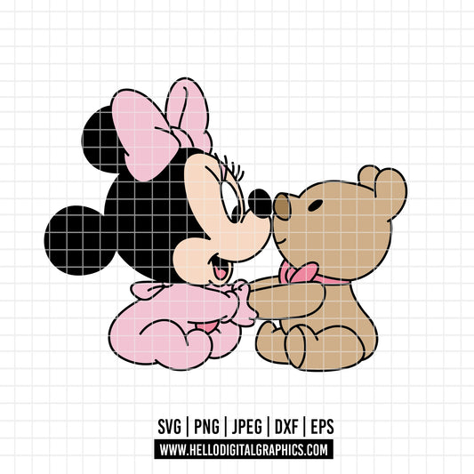 COD4111 - Minnie baby svg, Disney svg, disneyland t shirt svg, Disney svg
