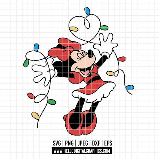 COD4113 - Minnie christmas svg, Disney svg, mickey svg, minnie svg, Silhouette, Cricut
