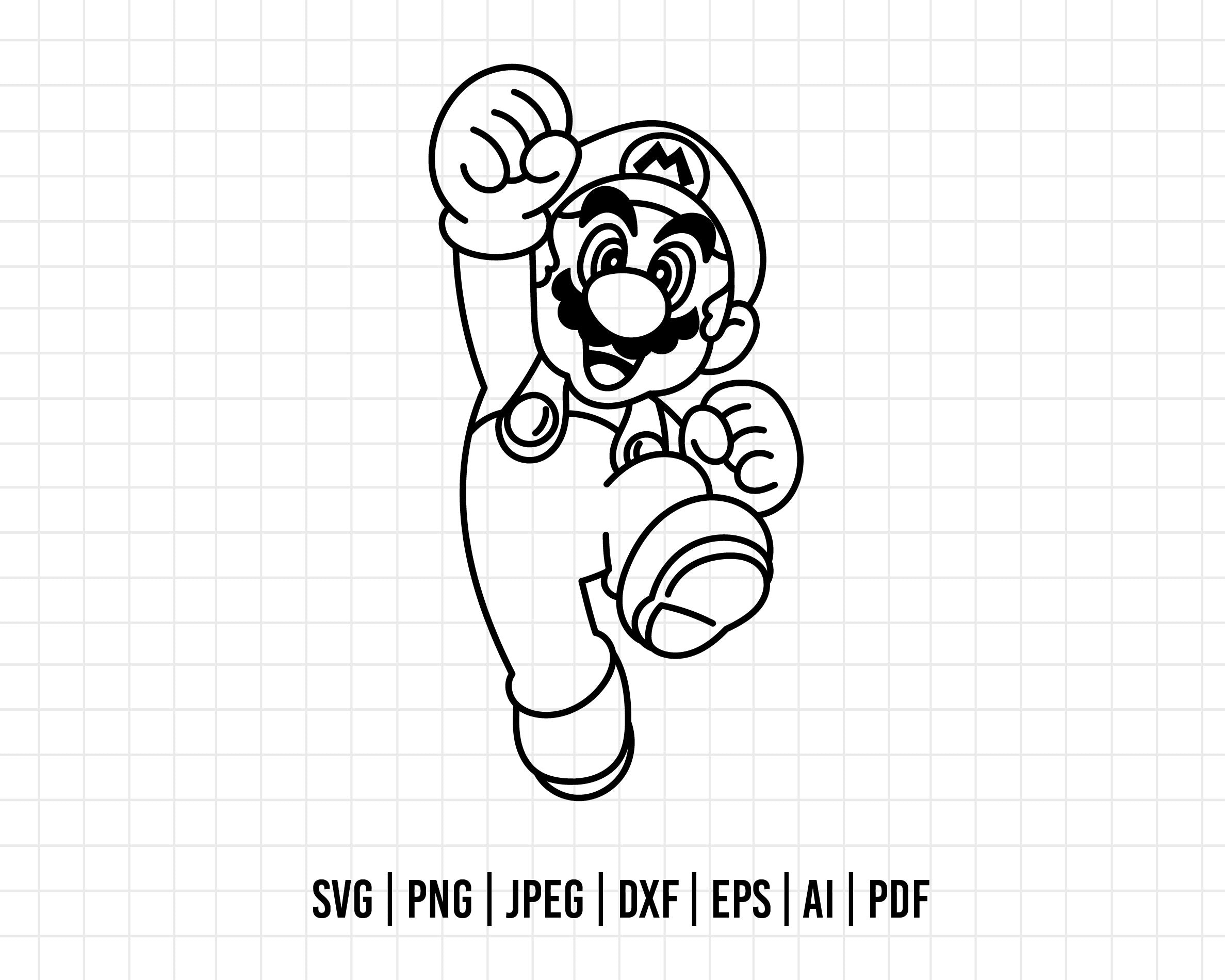 COD413- Mario Laser and Cutter Files, Super Mario Game svg, Mario Jump ...