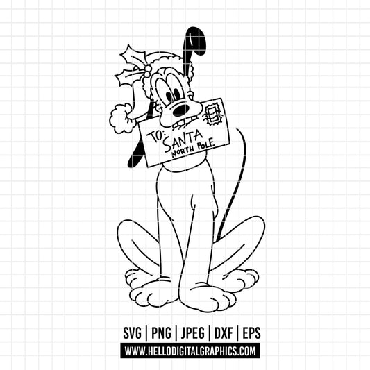 COD4130 - Pluto Merry Christmas svg, Mickey mouse svg, Mickey Svg, Disney svg, Christmas svg