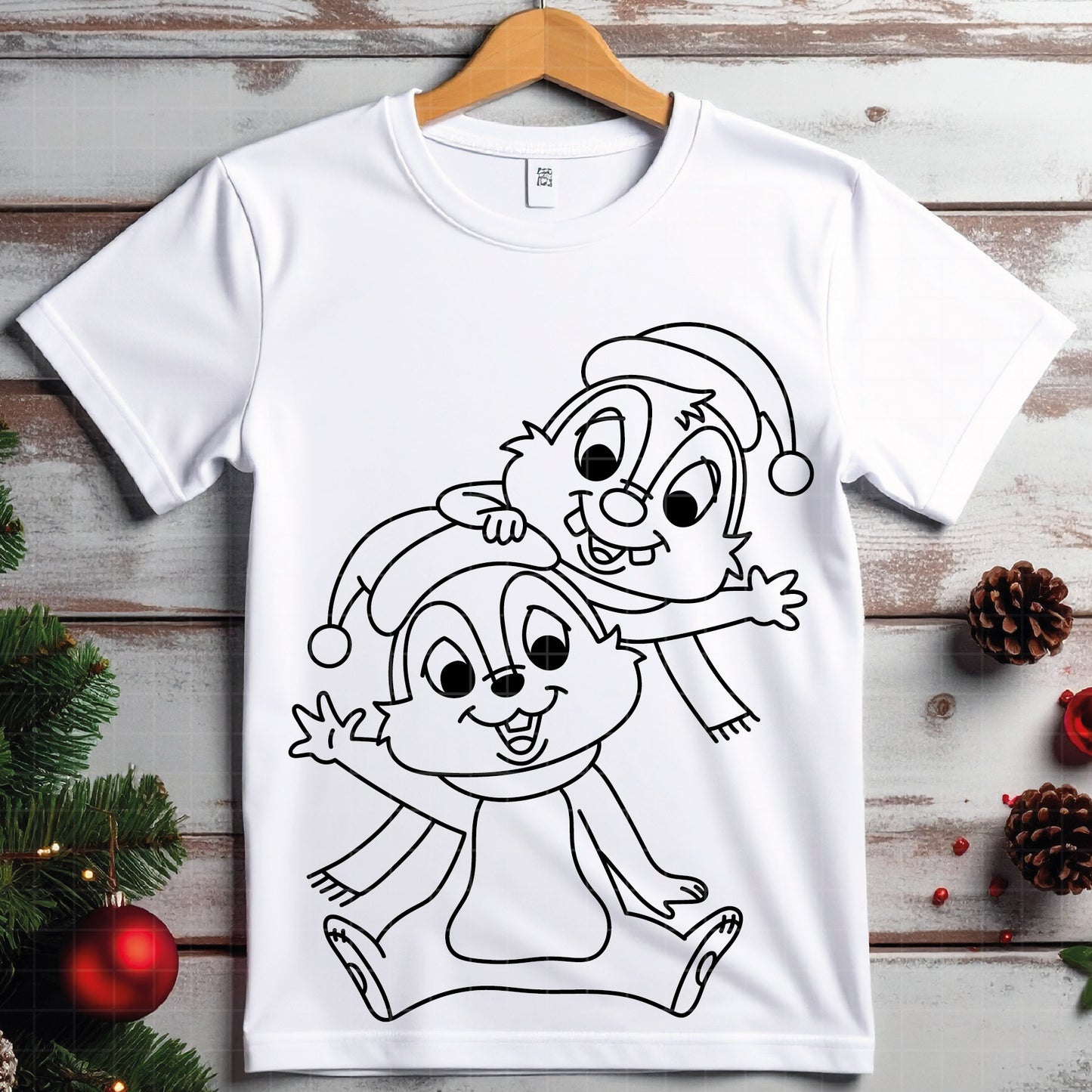 COD4131 - Chip and Dale Christmas Svg, chip Svg cut file for Cricut, Chip and Dale png, Double Trouble svg, png