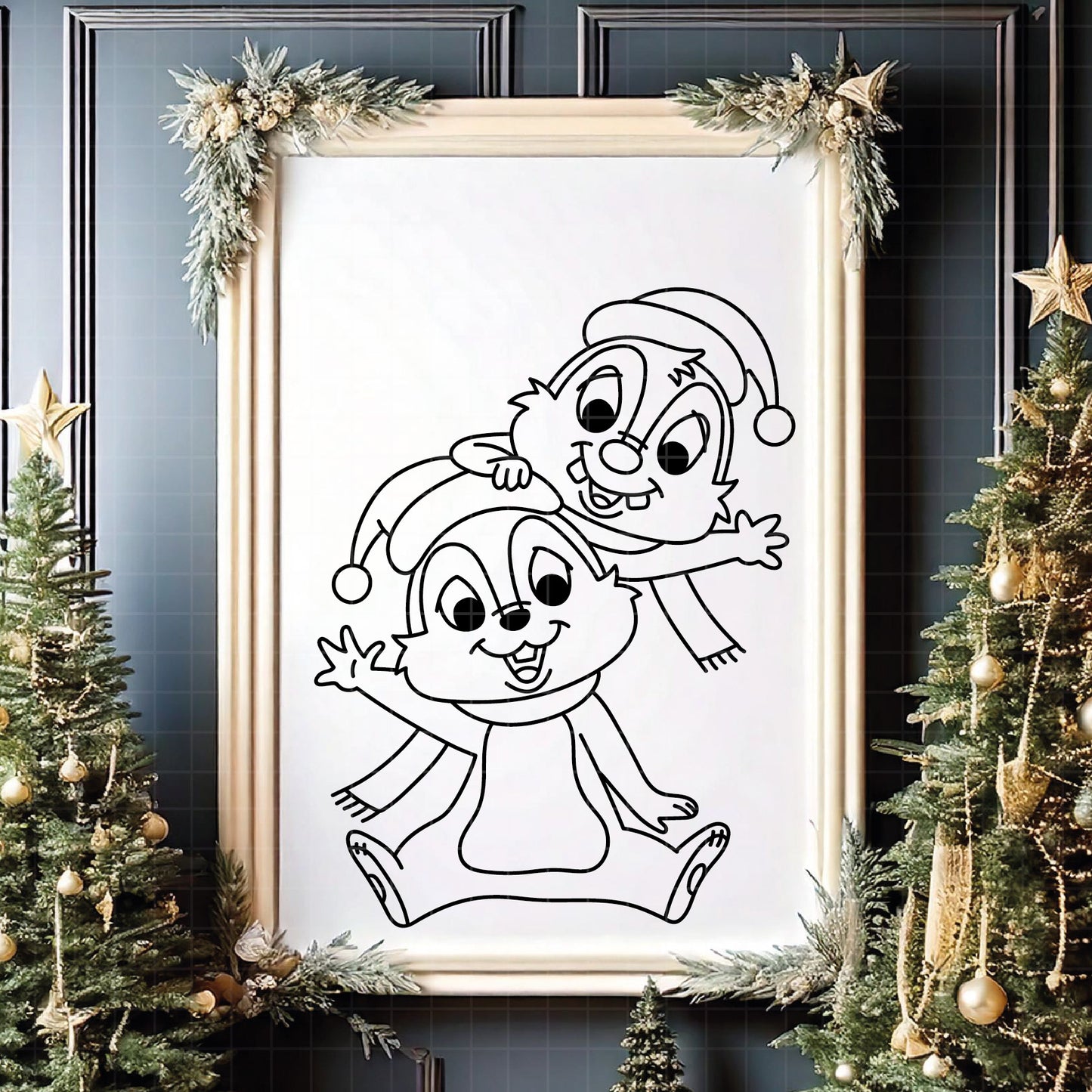 COD4131 - Chip and Dale Christmas Svg, chip Svg cut file for Cricut, Chip and Dale png, Double Trouble svg, png