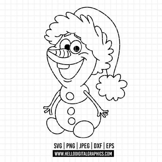 COD4132 - Olaf christmas svg, Best day ever svg, frozen svg, outline svg, cricut silhouette, Disney svg, Olaf