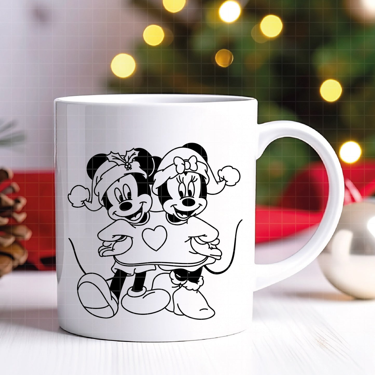 COD4133 - Mickey and minnie christmas svg, Disney svg, mickey svg, minnie svg, Silhouette, Cricut