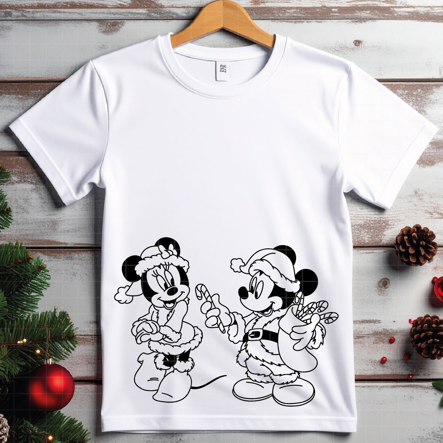 COD4134 - Mickey and minnie christmas svg, Disney svg, mickey svg, minnie svg, Silhouette, Cricut