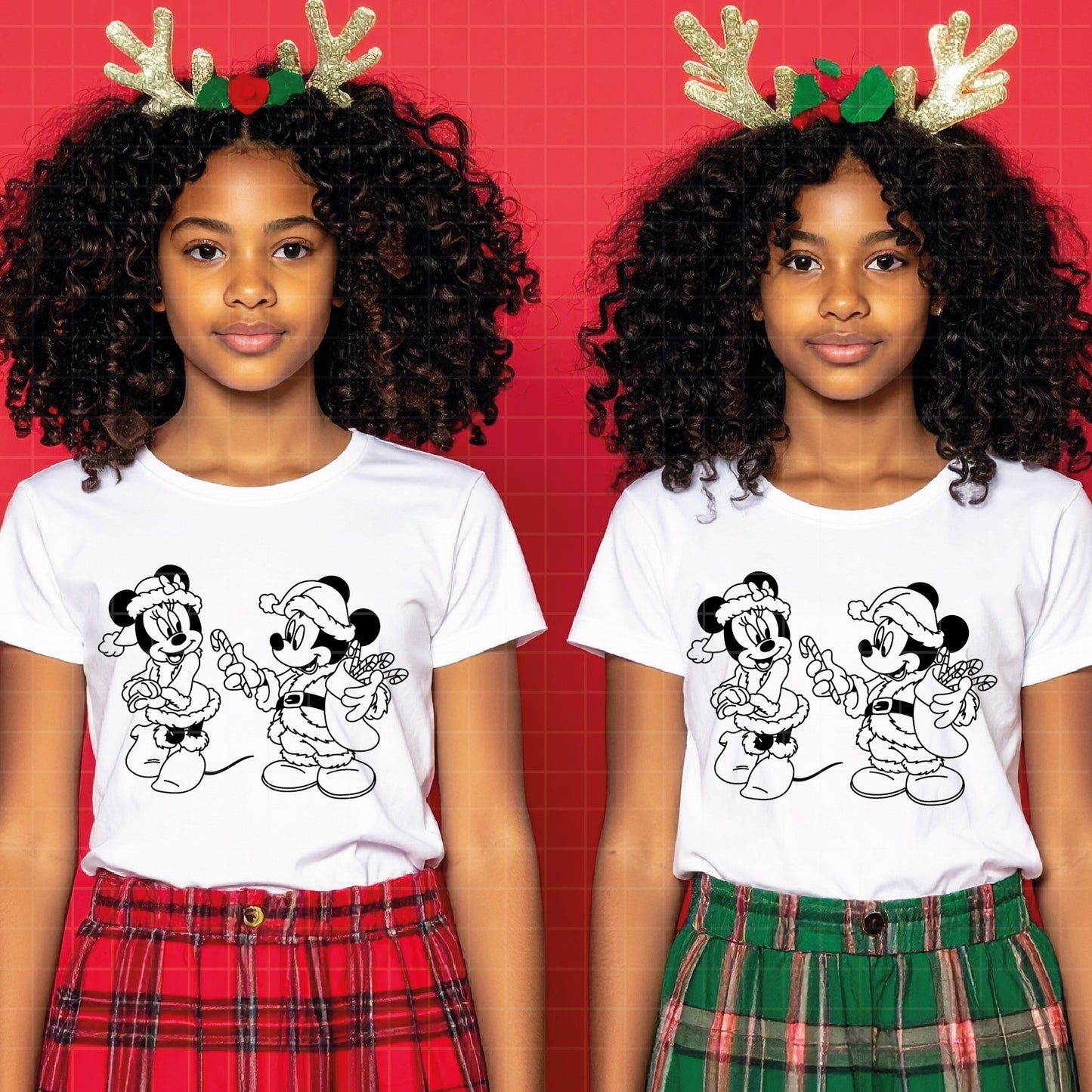 COD4134 - Mickey and minnie christmas svg, Disney svg, mickey svg, minnie svg, Silhouette, Cricut