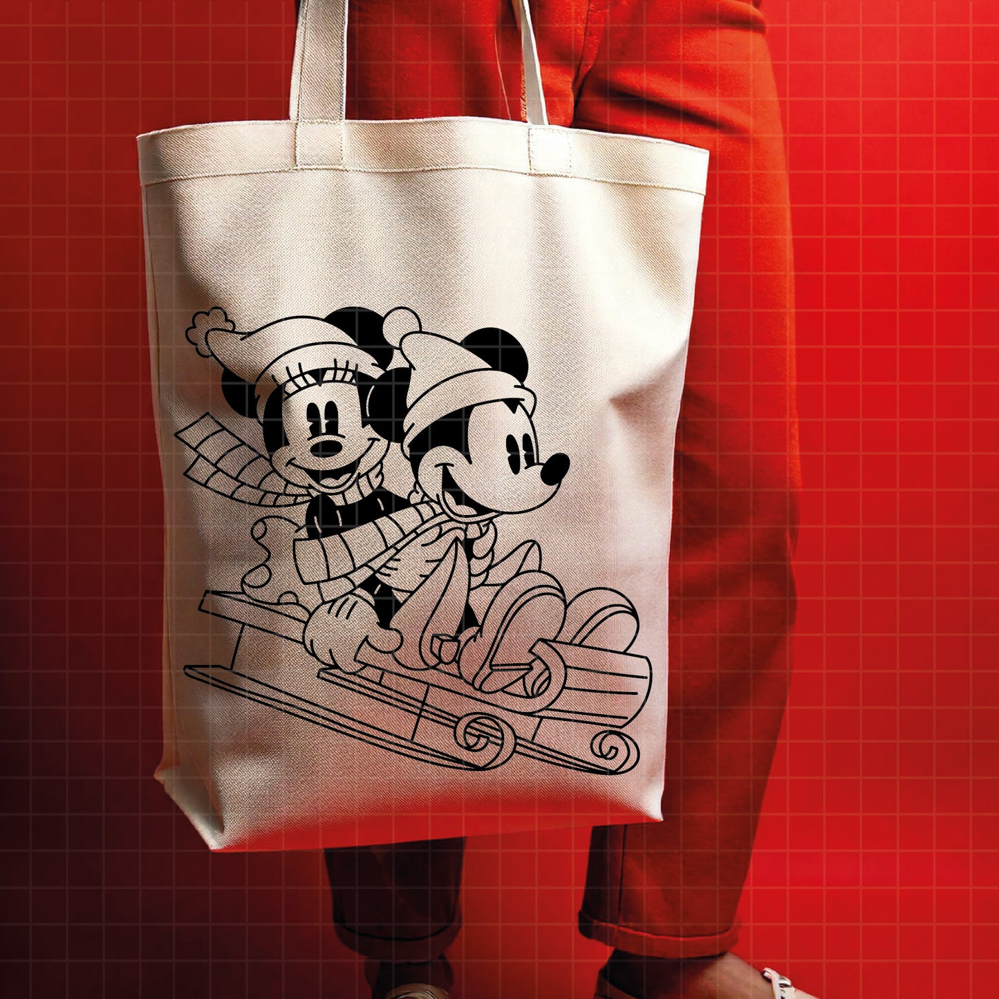 COD4135 - Mickey and minnie christmas svg, Disney svg, mickey svg, minnie svg, Silhouette, Cricut