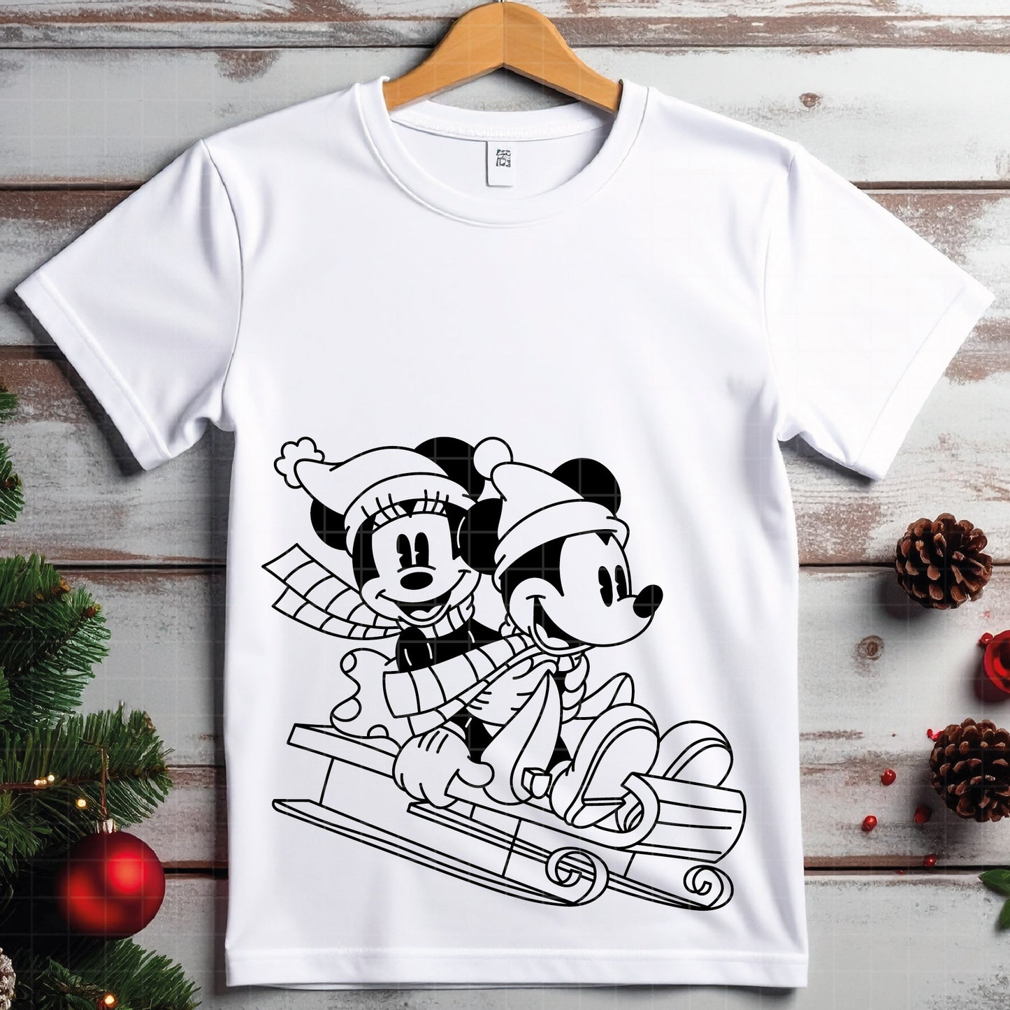 COD4135 - Mickey and minnie christmas svg, Disney svg, mickey svg, minnie svg, Silhouette, Cricut