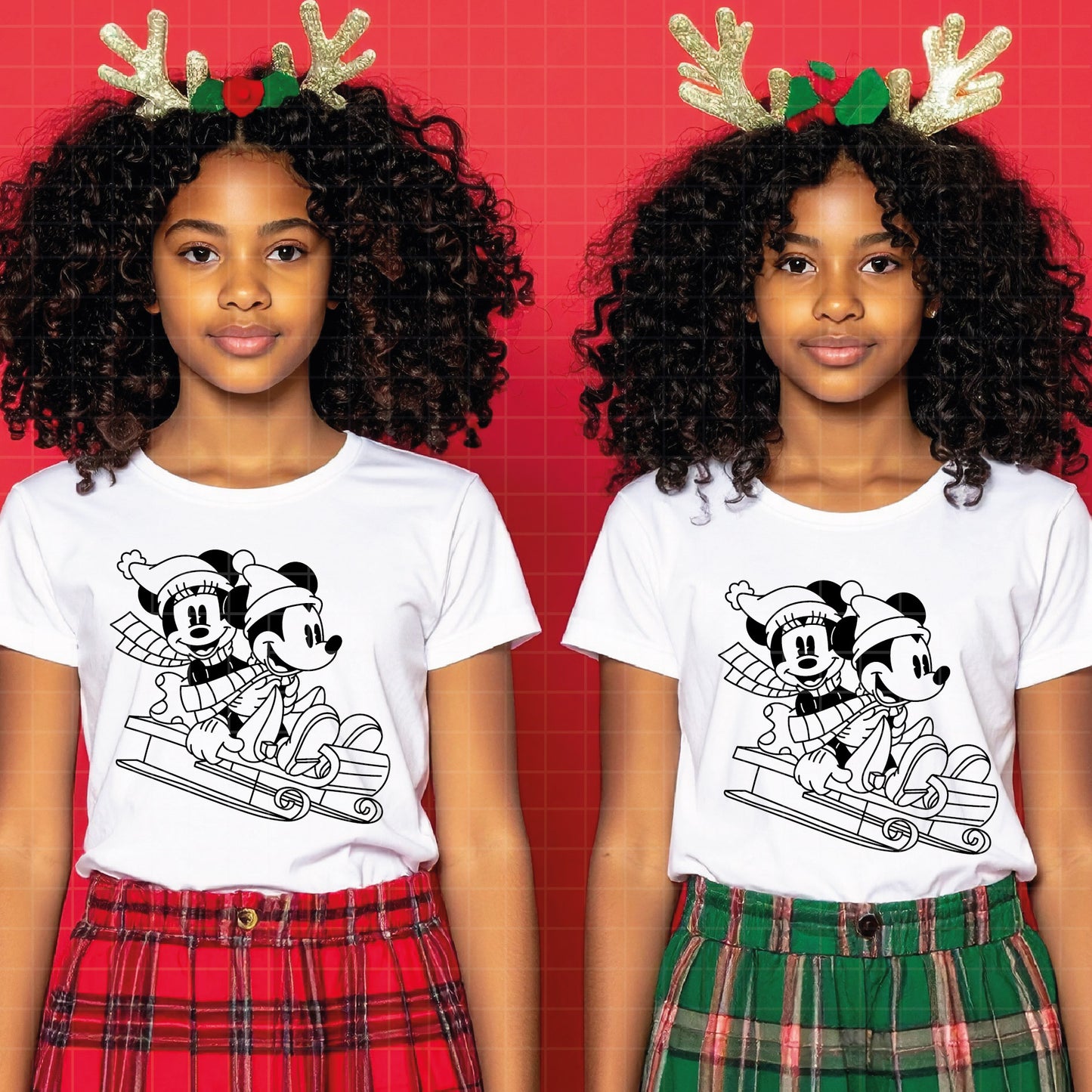 COD4135 - Mickey and minnie christmas svg, Disney svg, mickey svg, minnie svg, Silhouette, Cricut