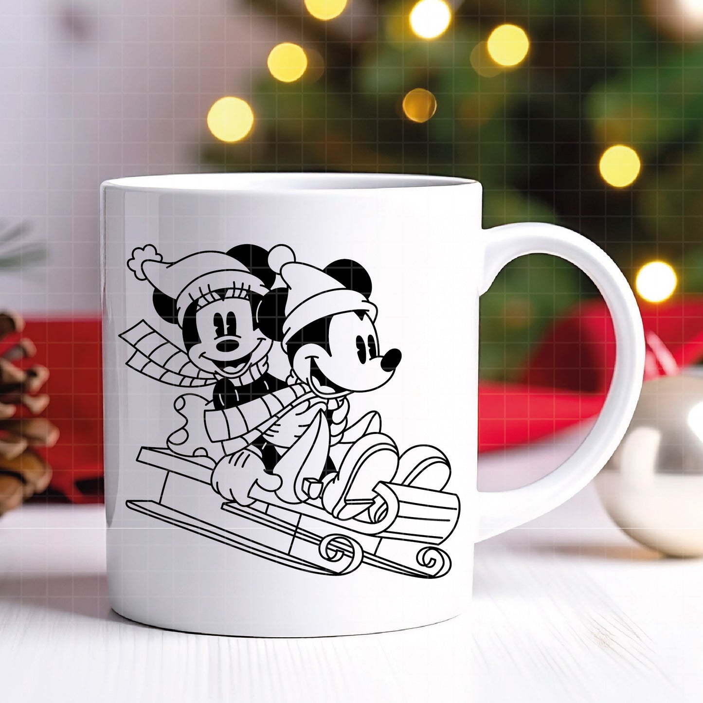 COD4135 - Mickey and minnie christmas svg, Disney svg, mickey svg, minnie svg, Silhouette, Cricut