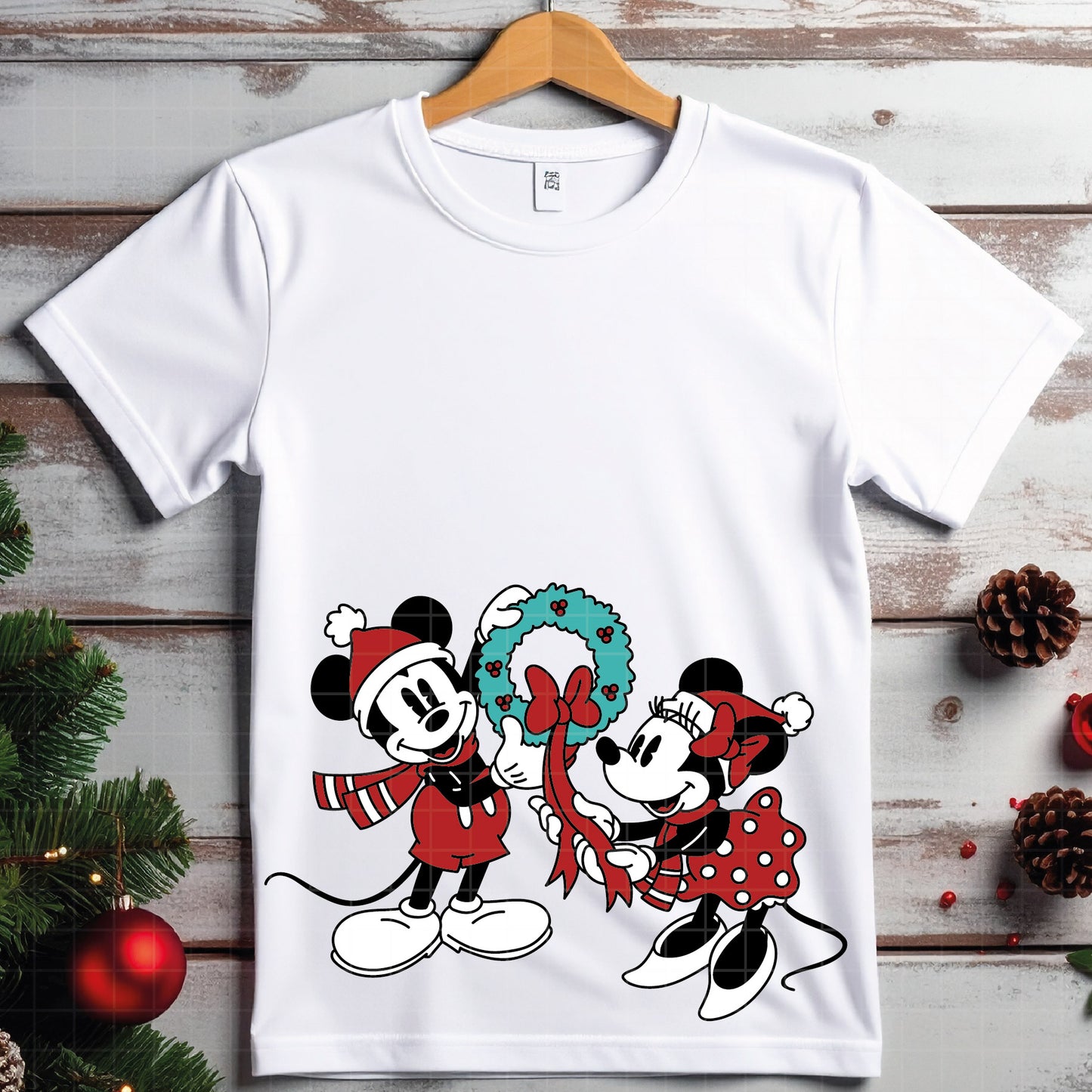 COD4136 - Mickey and minnie christmas svg, Disney svg, mickey svg, minnie svg, Silhouette, Cricut