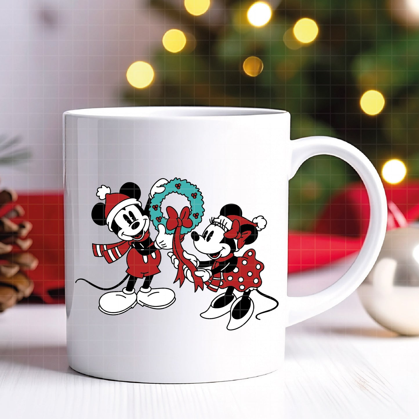 COD4136 - Mickey and minnie christmas svg, Disney svg, mickey svg, minnie svg, Silhouette, Cricut