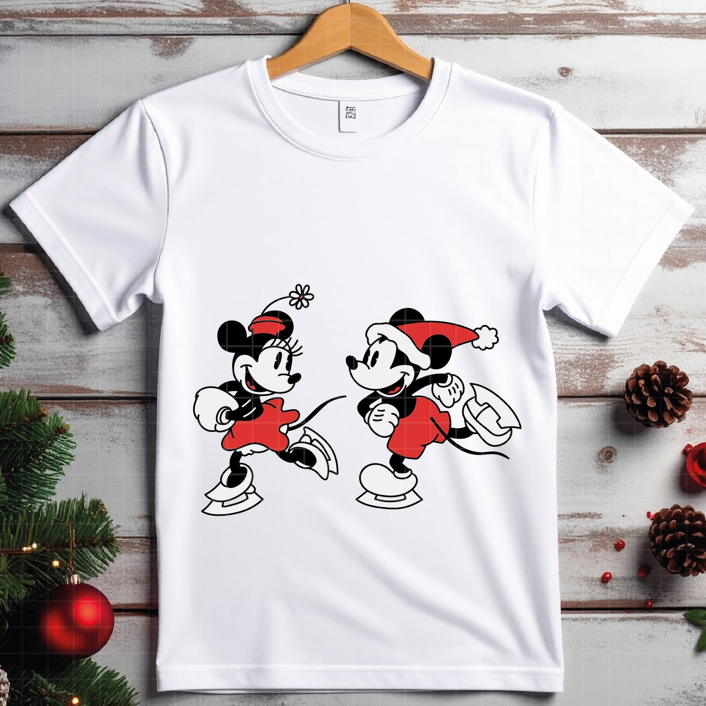 COD4137 - Mickey and minnie christmas svg, Disney svg, mickey svg, minnie svg, Silhouette, Cricut