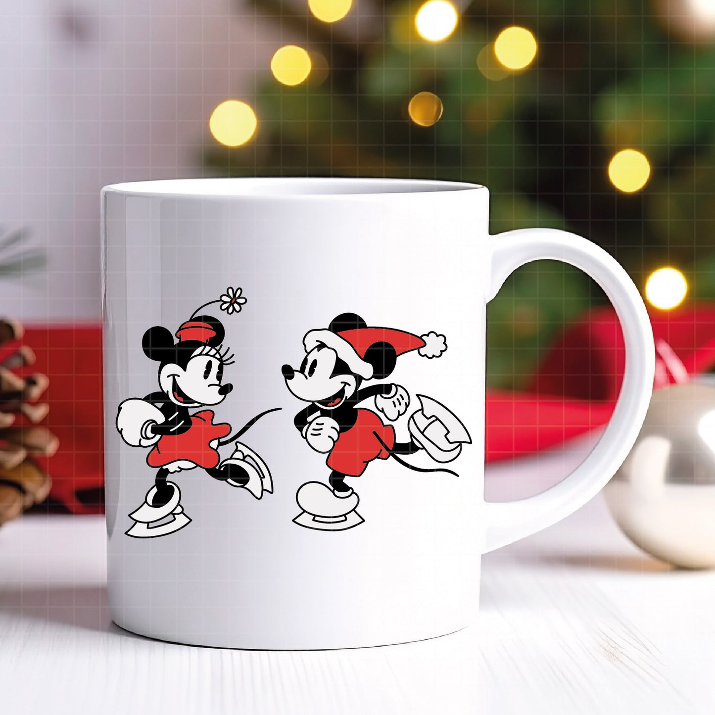 COD4137 - Mickey and minnie christmas svg, Disney svg, mickey svg, minnie svg, Silhouette, Cricut