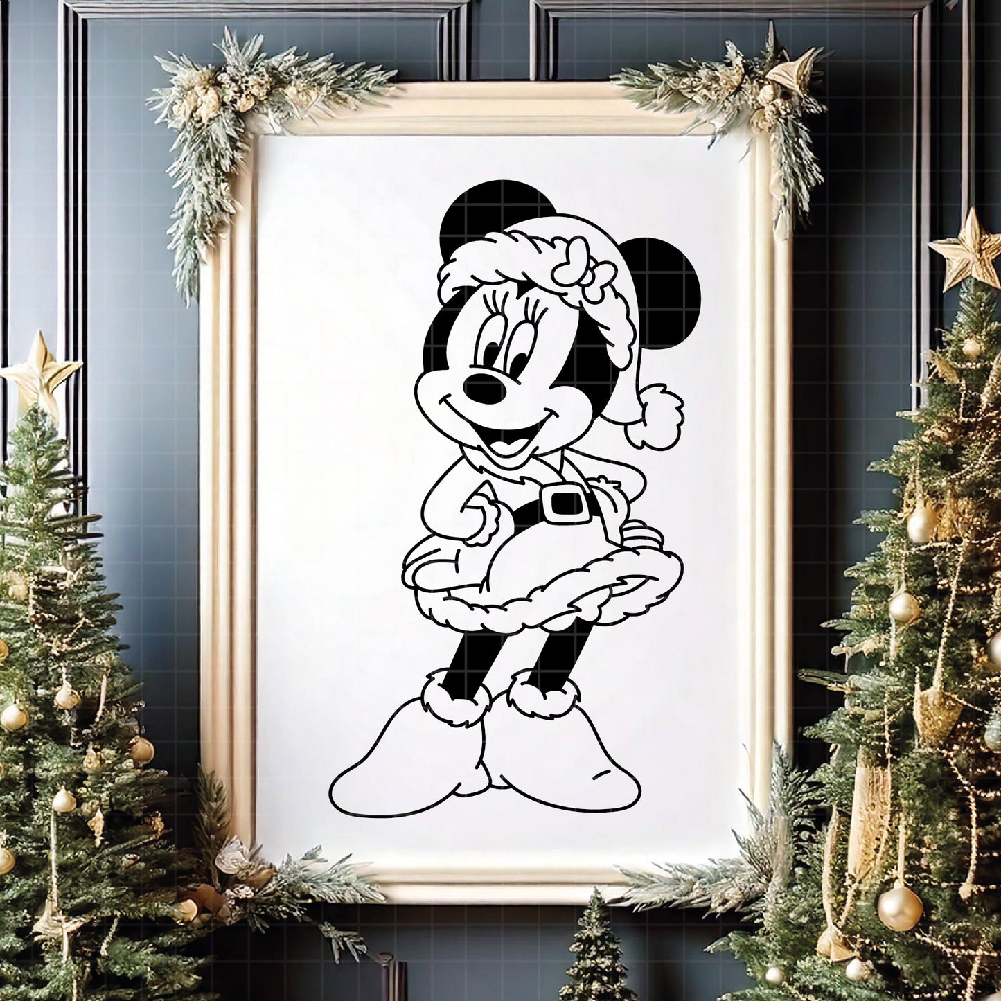 COD4138 - Minnie christmas svg, Disney svg, mickey svg, minnie svg, Silhouette, Cricut