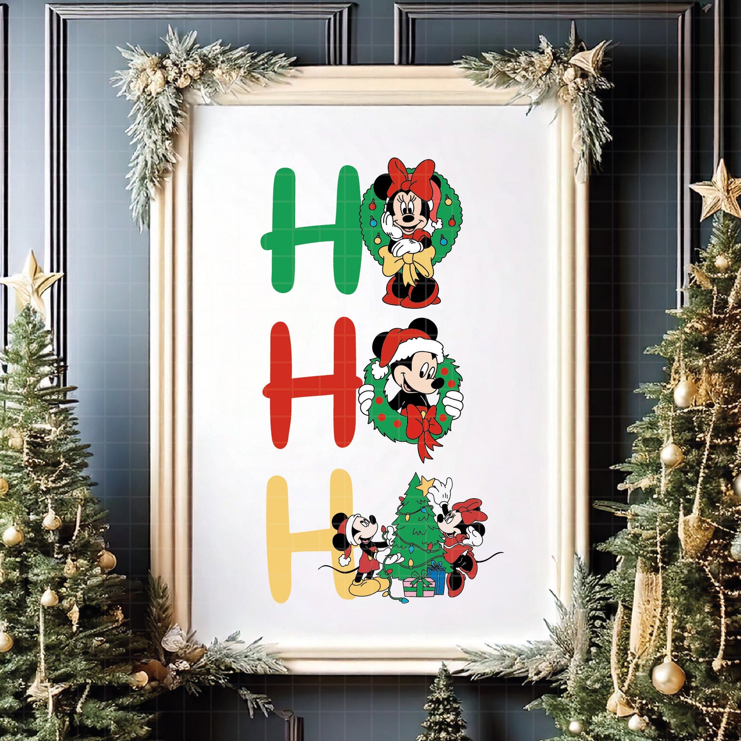 COD4140 - Mickey and minnie christmas svg, Disney svg, mickey svg, minnie svg, Silhouette, Cricut